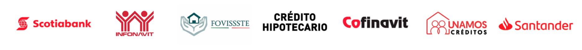 Scotiabank, Infonavit, Fovissste, Crédito hipotecario, Cofinavit, Unamos Créditos, Santander